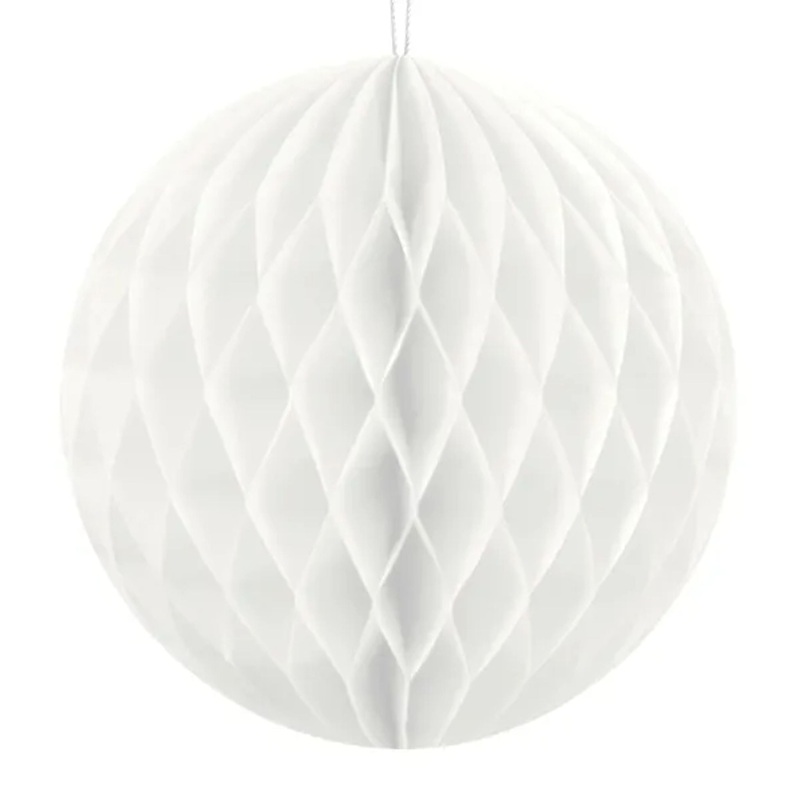 White Honeycomb Ball Decorations | 4 Inch