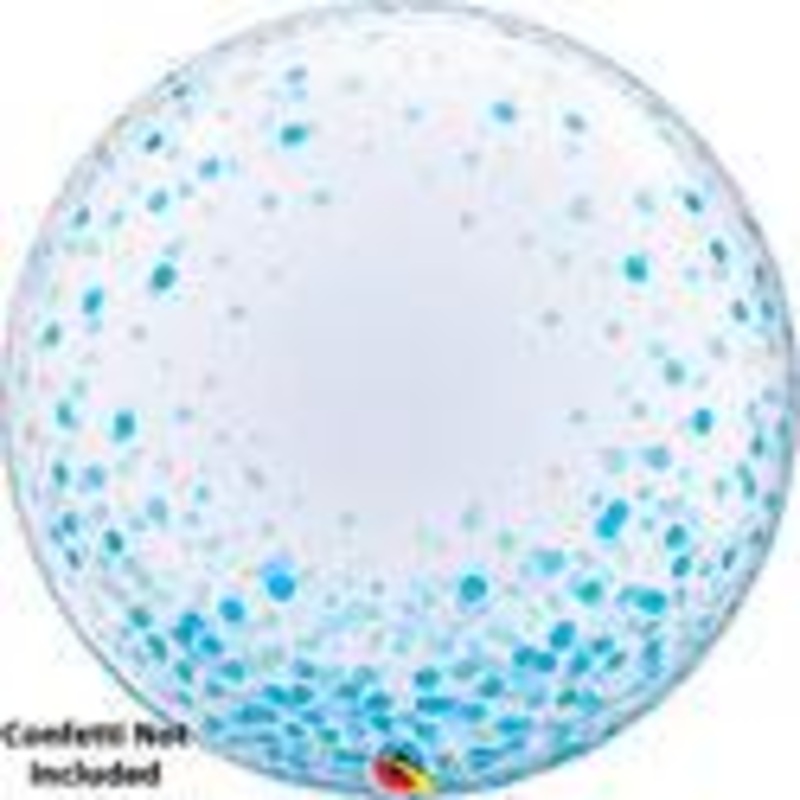 Bubble Blue Confetti Dots 24"