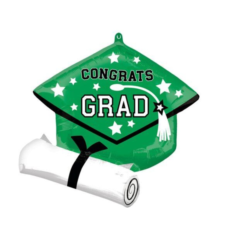 Graduation Cap Green 25"