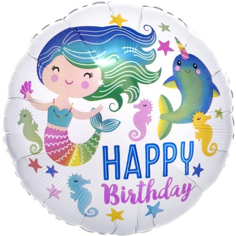 Happy Birthday Sea Life Foil 17"
