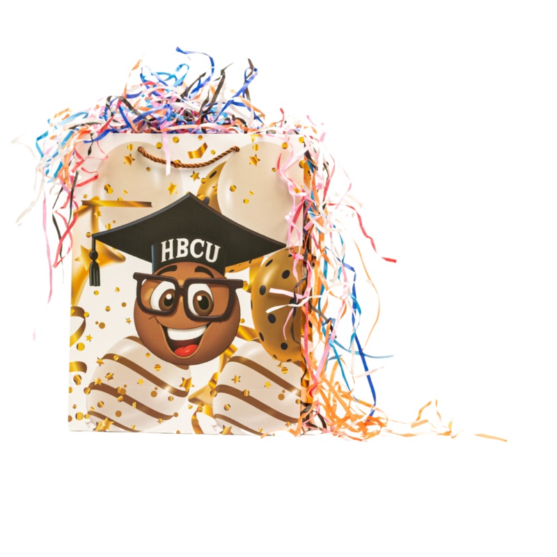 Melanin Graduation Gift Bag - Male Grad/Glasses