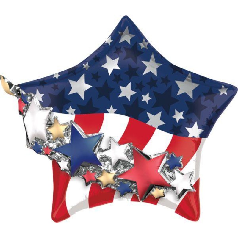 Patriotic Star Garland 27"