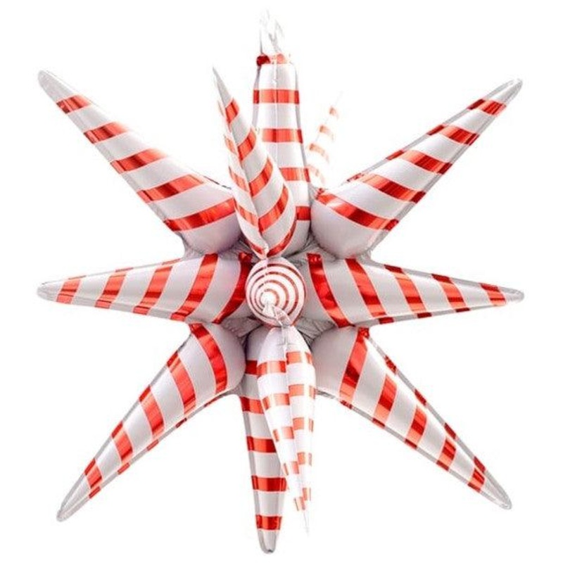 Exploding StarBurst Red/White 22"