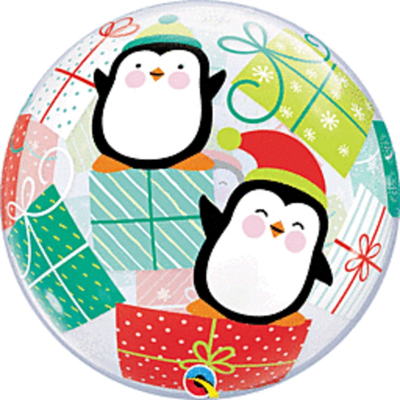 Penguins and Presents Bubble 22"