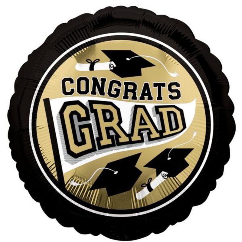 Congrats Grad White and Gold