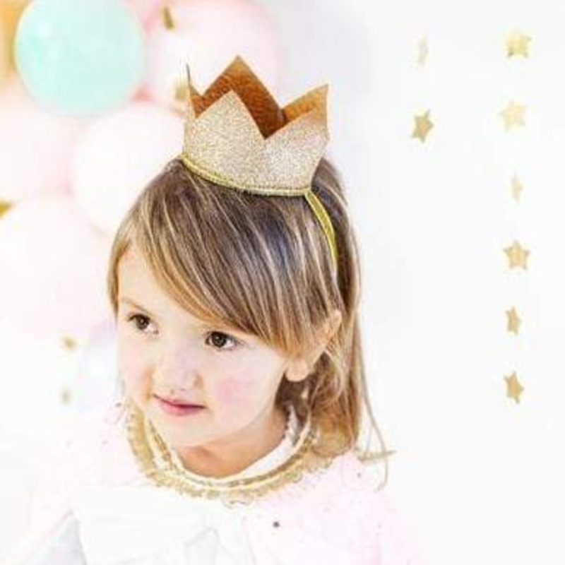 Gold Sparkling Fabric Crown