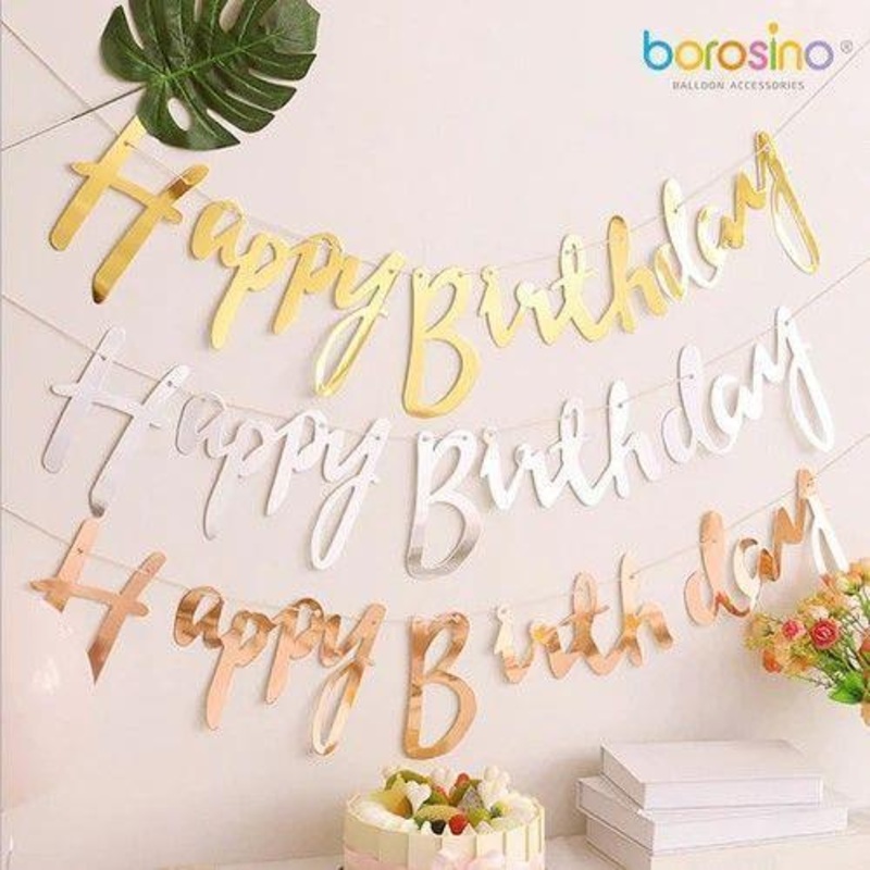 Happy Birthday Banner (ROSE GOLD)