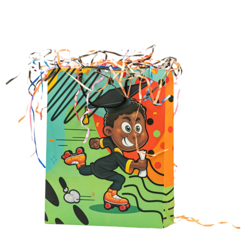 Melanin Graduation Gift Bag - Boy On Skates