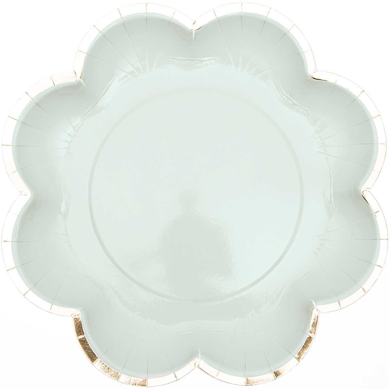 Blue Flower Party Plates (12 Pack)
