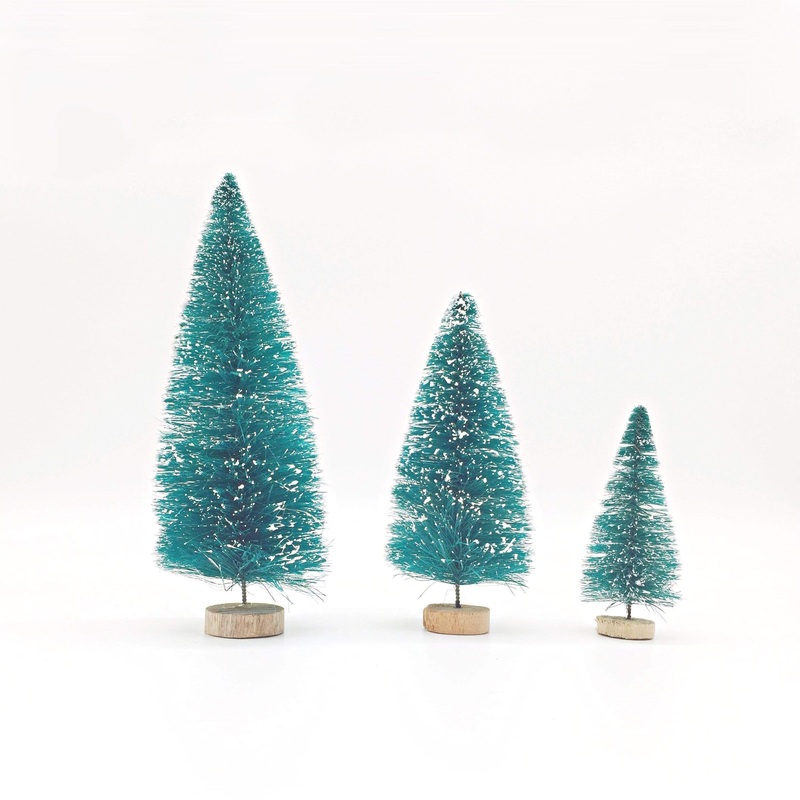 Bottle Brush Christmas Trees - Green