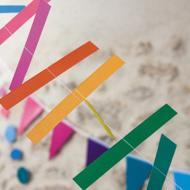 Colourful Paper Strip Garland - 3m