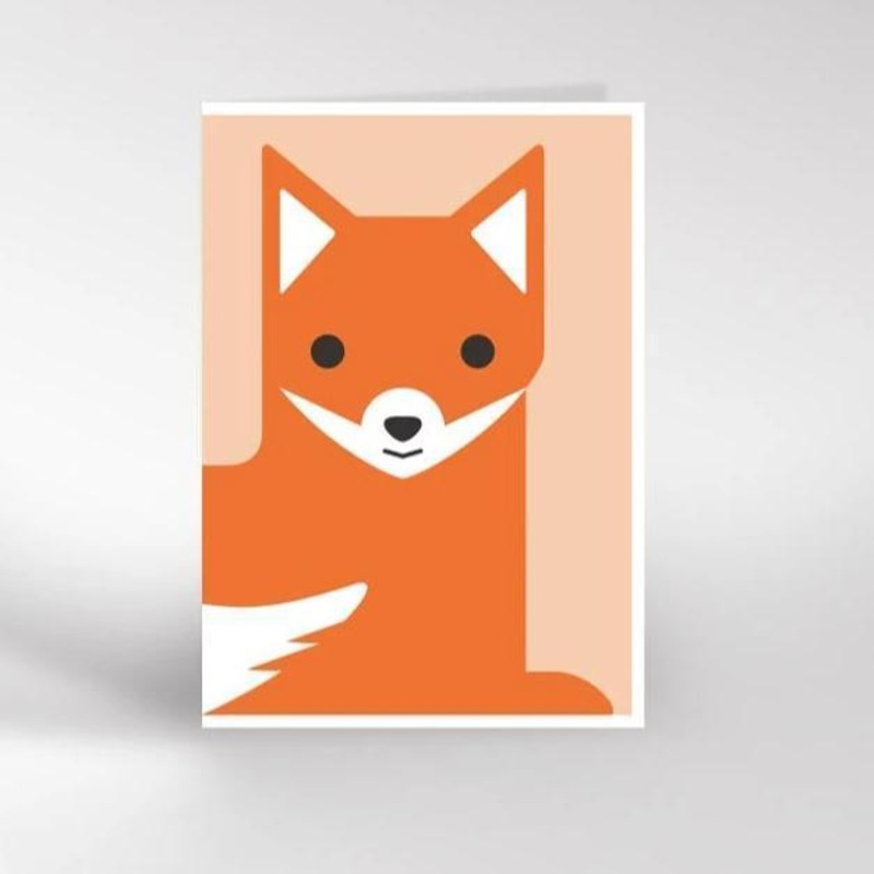 Dicky Bird Card - Fox