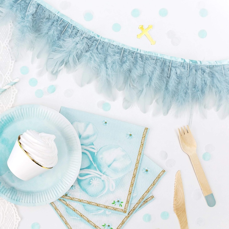 Feather Garland - Misty Blue