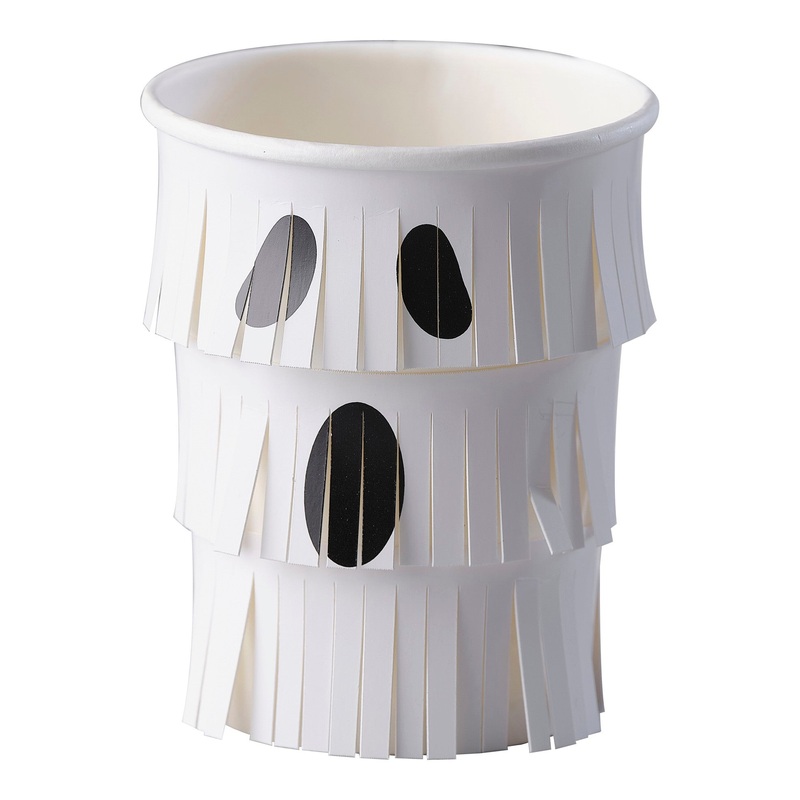 Ghost Fringed Party Cups (8 Pack)
