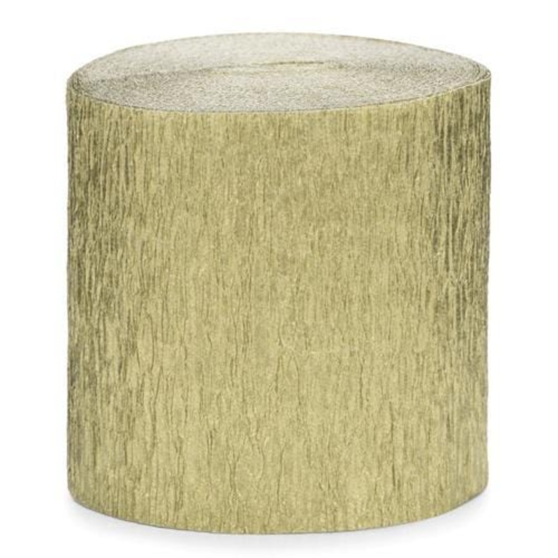 Gold Crepe Paper Streamers (4 Pack)
