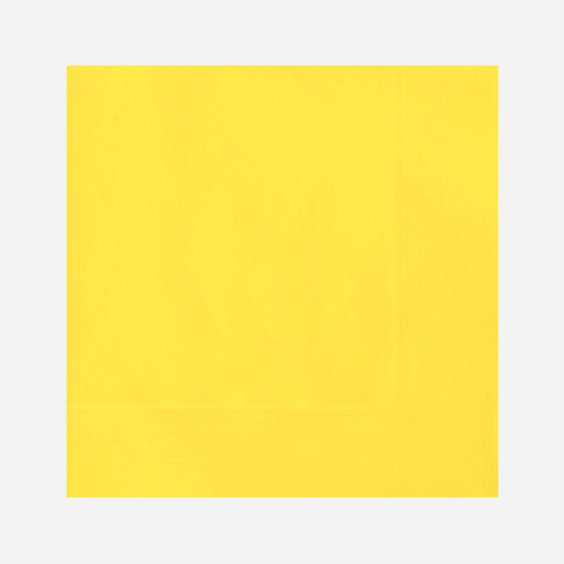 Plain Bright Yellow Party Napkins