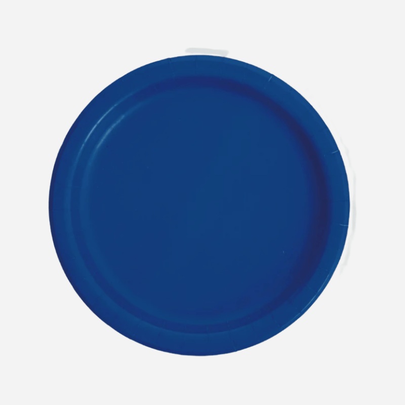 Plain Navy Blue Little Plates (20 Pack)