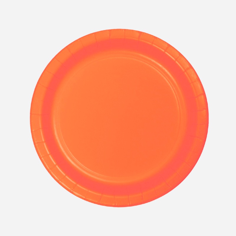 Plain Orange Little Plates (8 Pack)