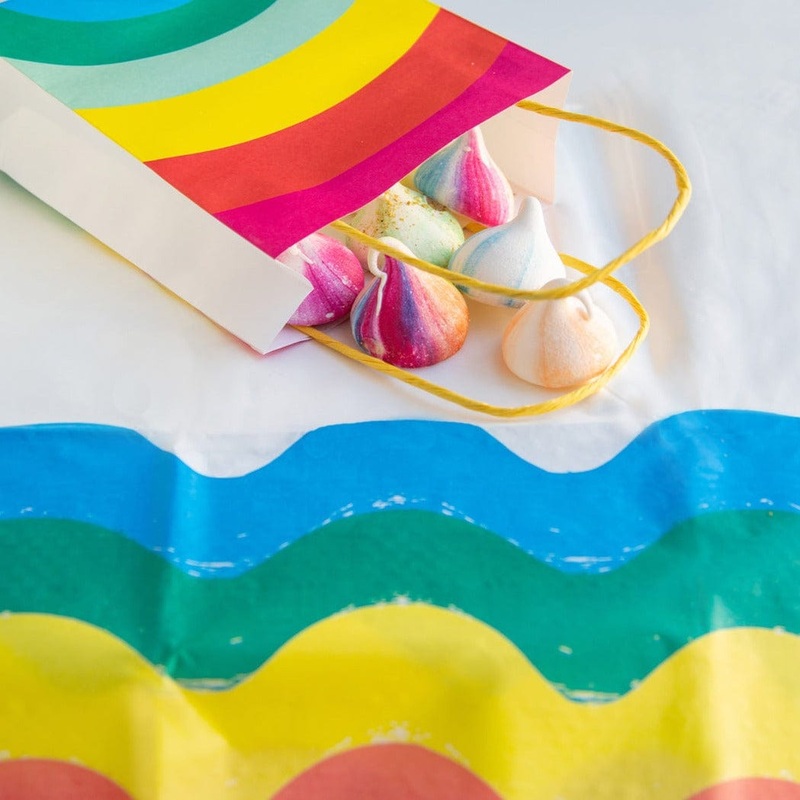 Rainbow Paper Tablecloth