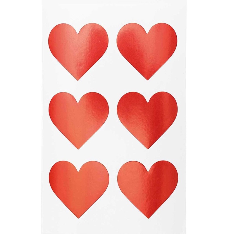 Red Heart Stickers (4 Sticker Sheets)