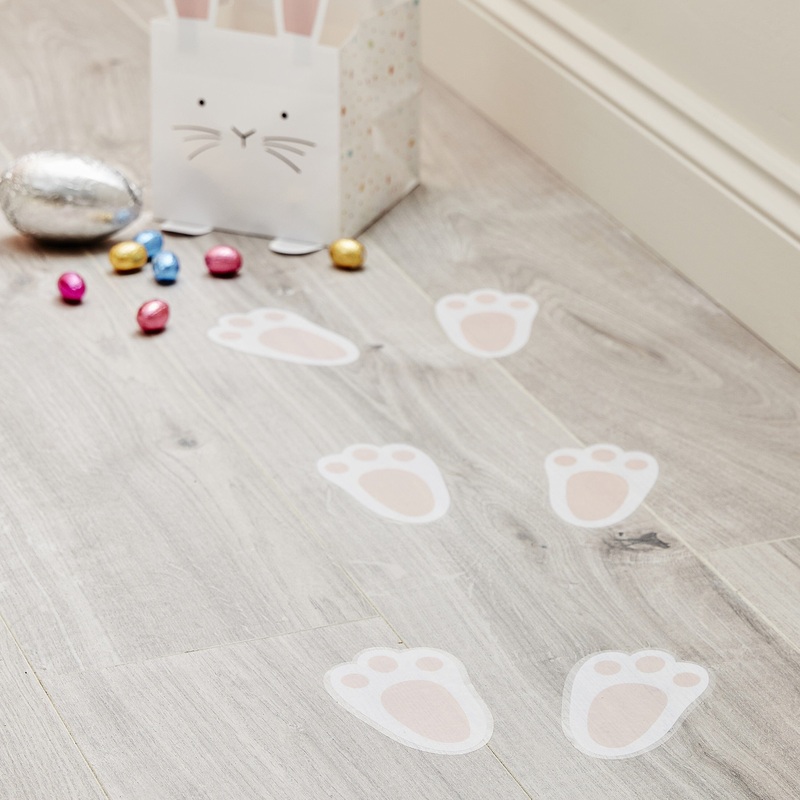 Easter Bunny Feet Floor Stickers (10 Pack)