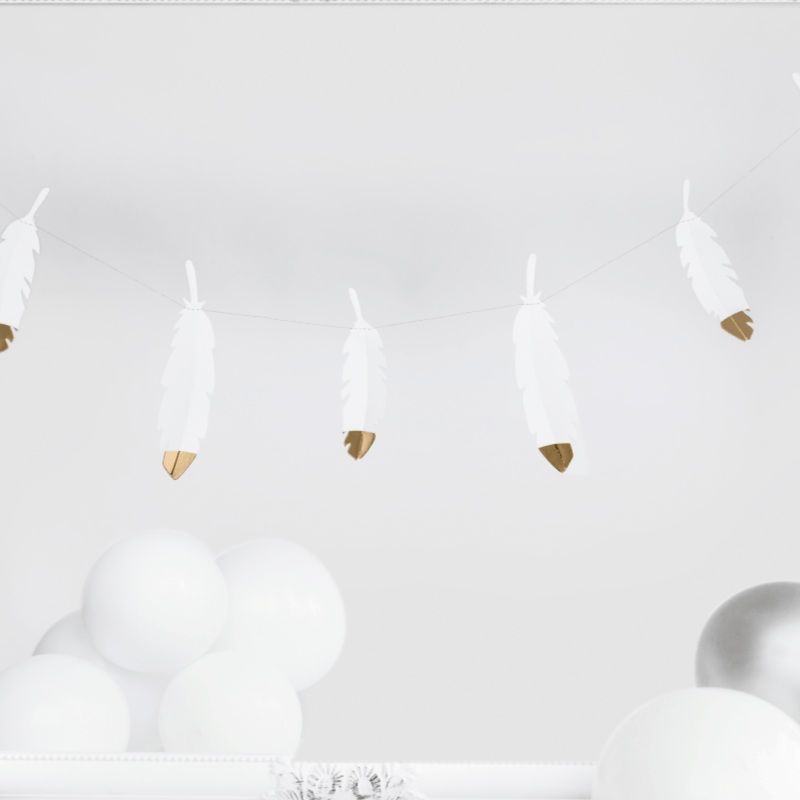 Gold Dipped Feather Garland