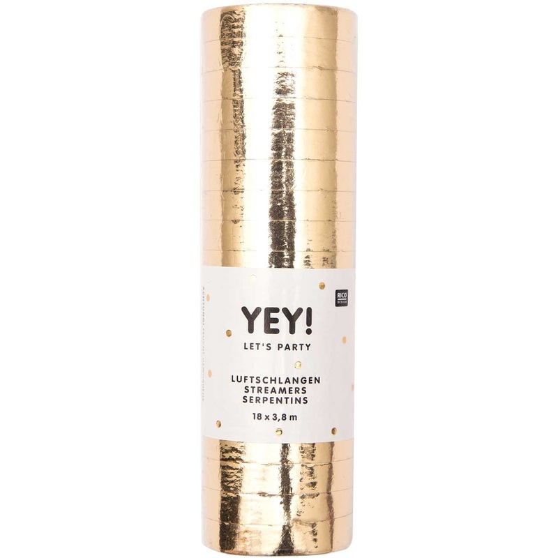 Gold Throwing Streamers (Pack of 18)