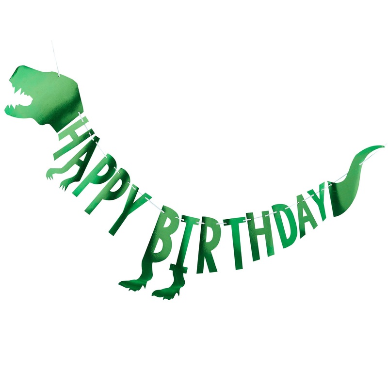 Green Dinosaur Party Garland