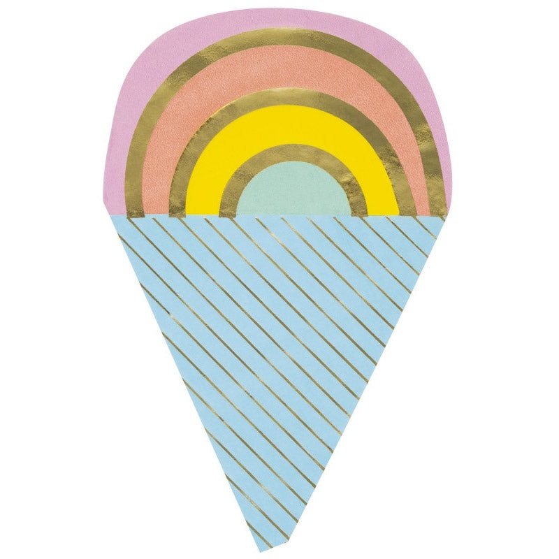 Ice Cream Shaped Party Napkins (16 Pack)