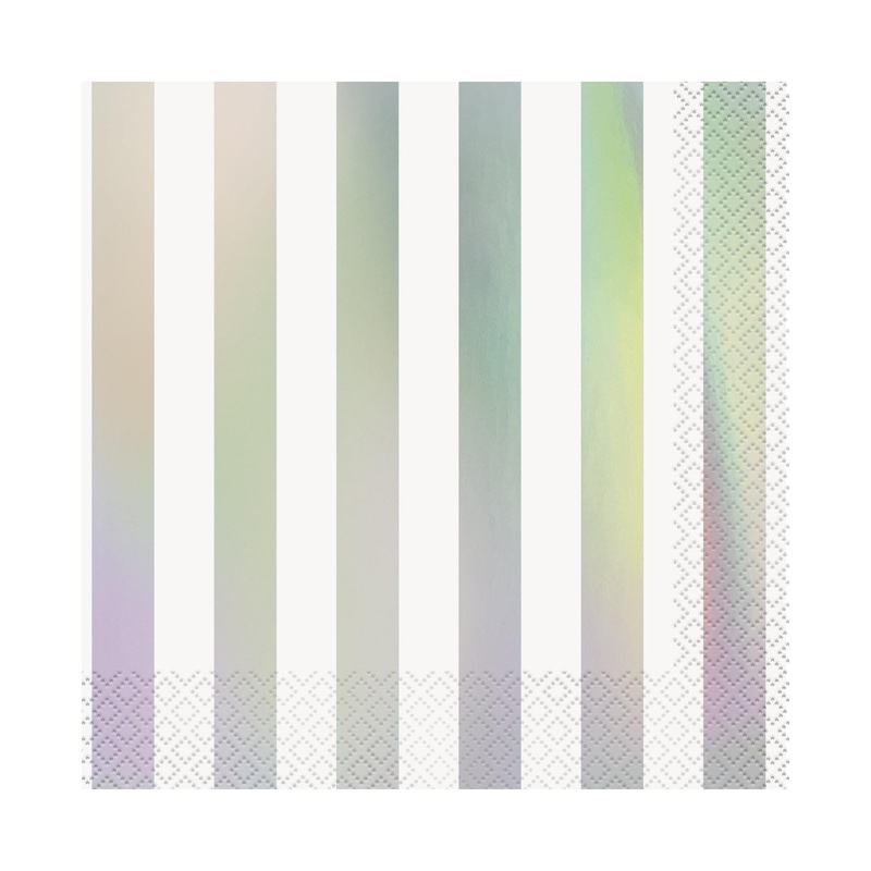 Iridescent striped Party Napkins