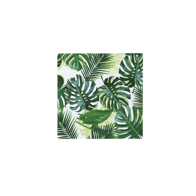 Jungle Palm Leaf Beverage Napkins