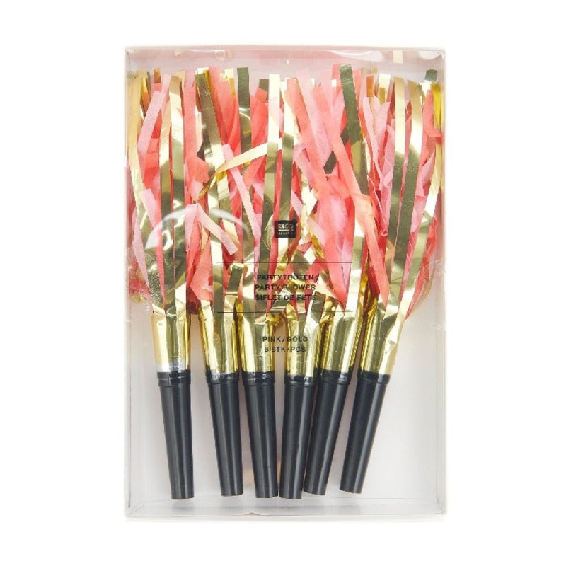 Pink Tassel Party Blowers (6 Pack)