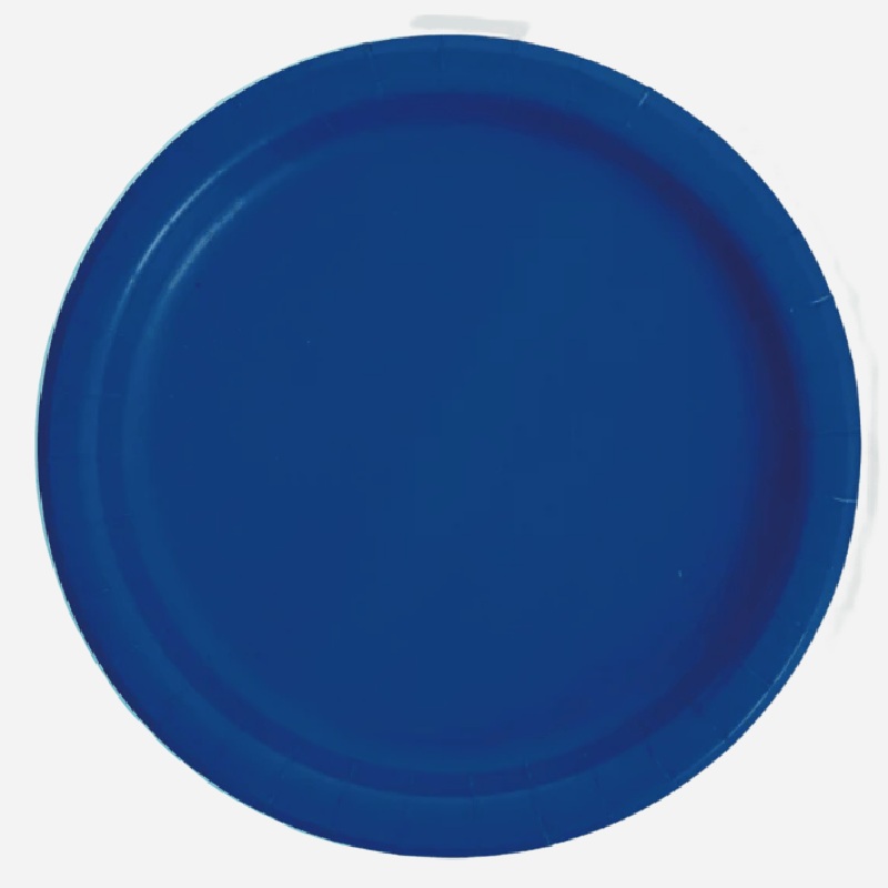 Plain Navy Blue Plates (16 Pack)