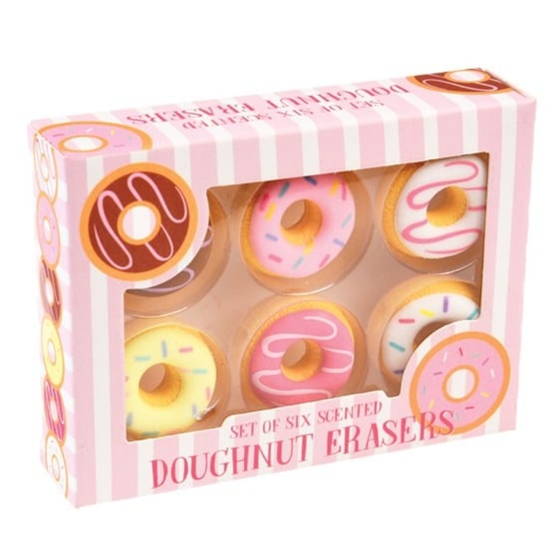 Scented Doughnut Erasers (Set of 6)