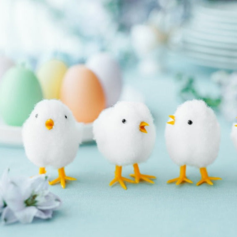 White Easter Chicks (Box of 9)