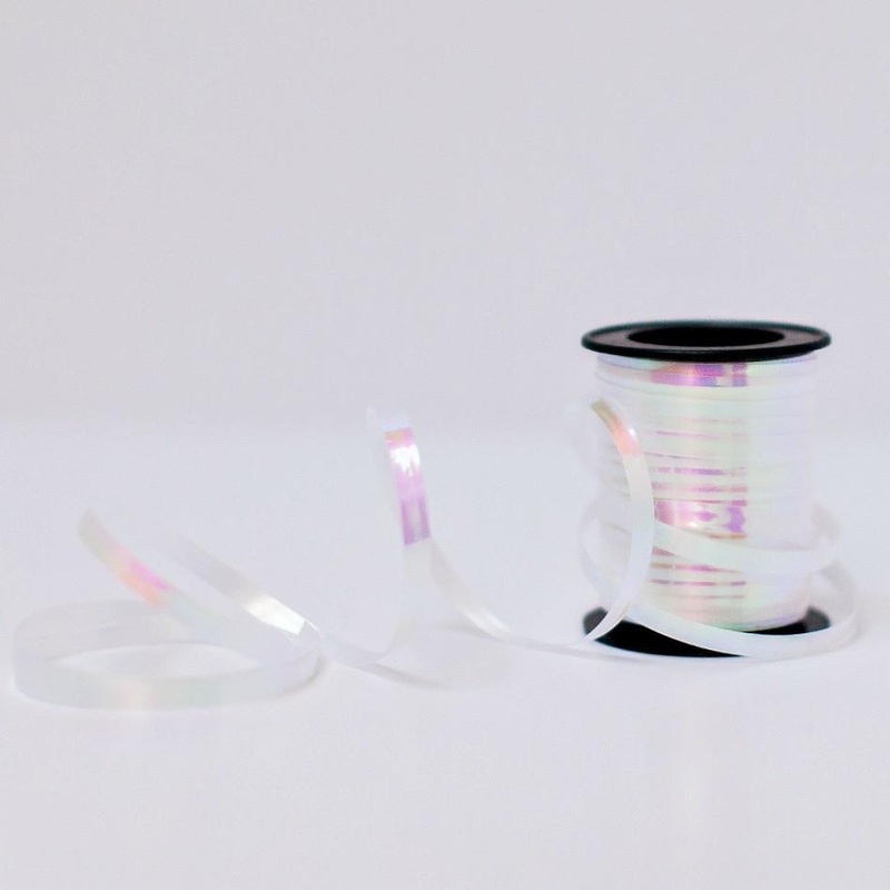 White Iridescent Curling Ribbon (45m)