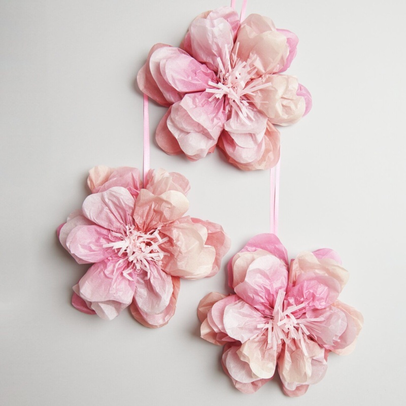 Wild Rose Paper Flowers - 29cm (3 Pack)