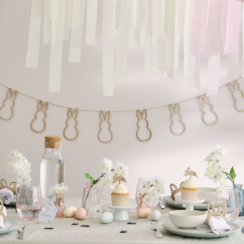 Wooden Bunny Bunting