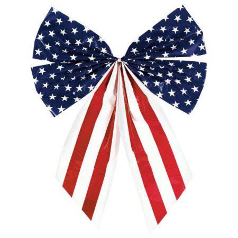 10" Patriotic Stars & Stripes Bow (1 Count) - Amscan