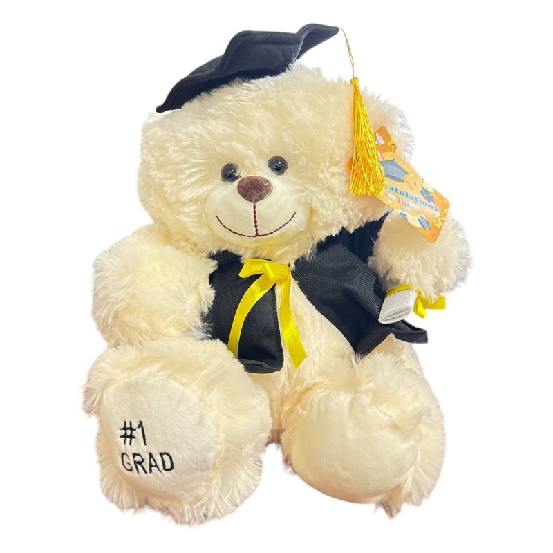 11" Congrats Grad! Teddy Bear with Black Cap 1ct