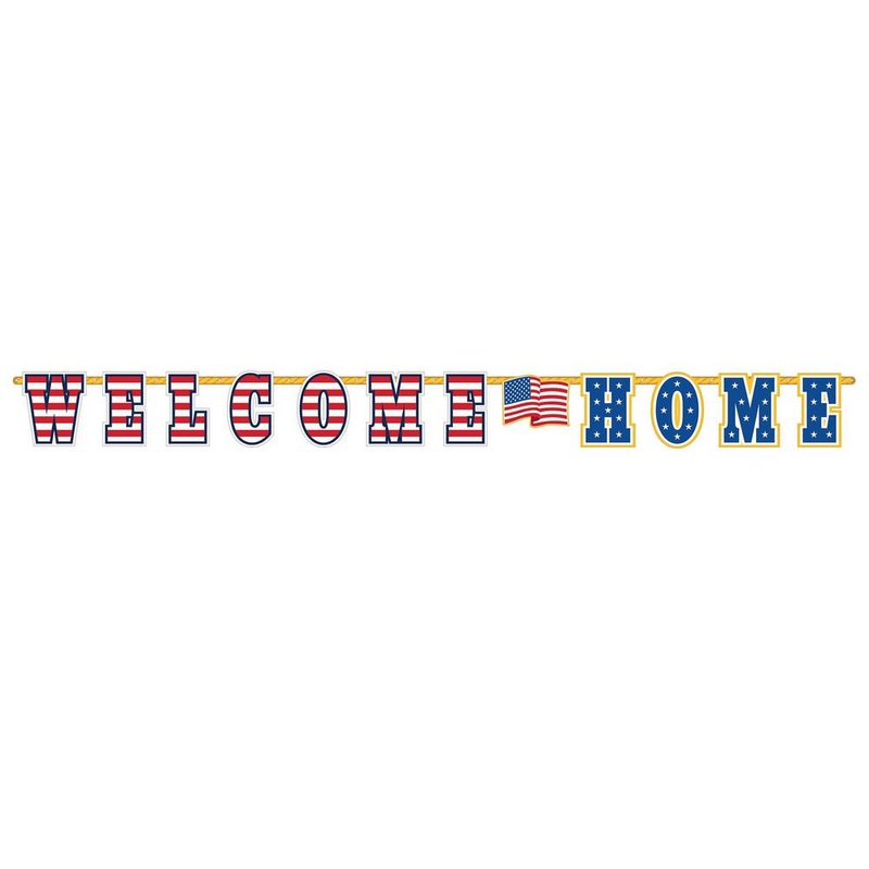 11 Ft Welcome Home Letter Banner (1 Count) - Amscan