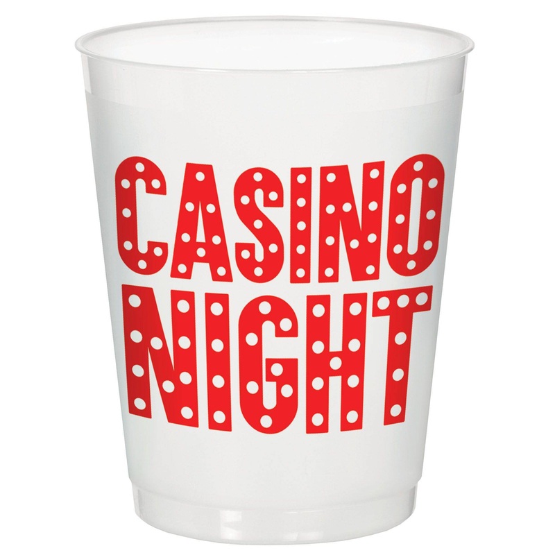14oz Casino Frosted Stadium Cup - Amscan