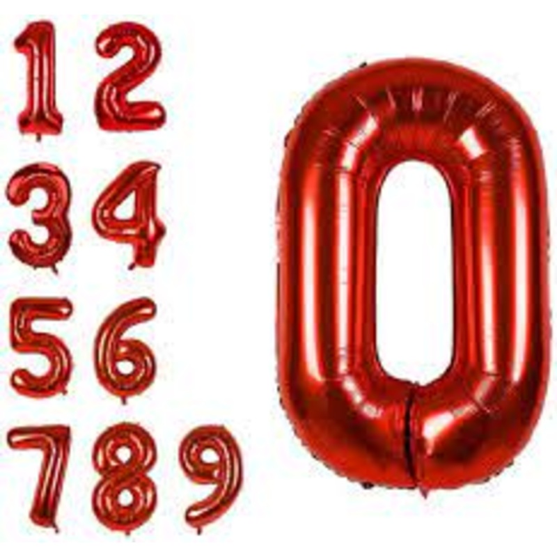 16" Red Foil Numbers - Party America