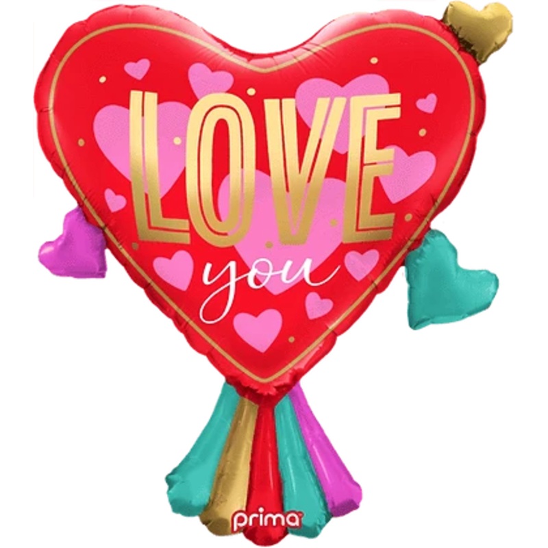 27" Love You Ruffle Collar Heart Shape