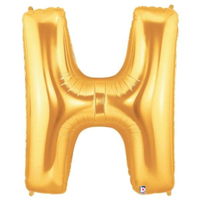 34" Megaloon Letter H - Gold