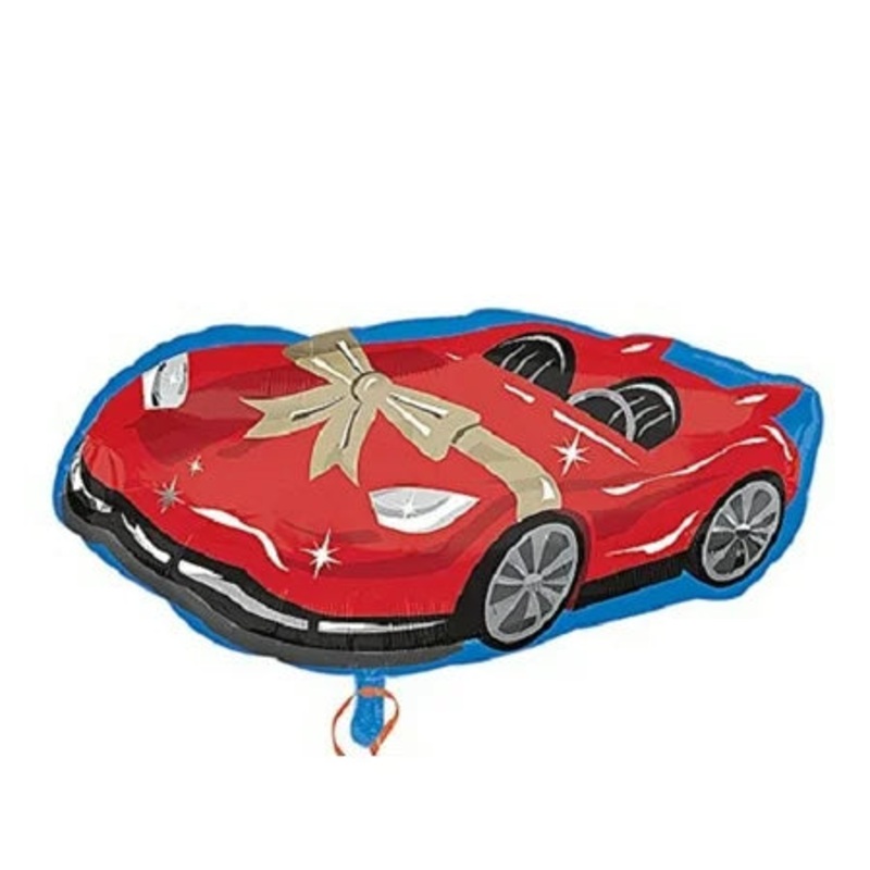 36" Red Sport Car with Bow