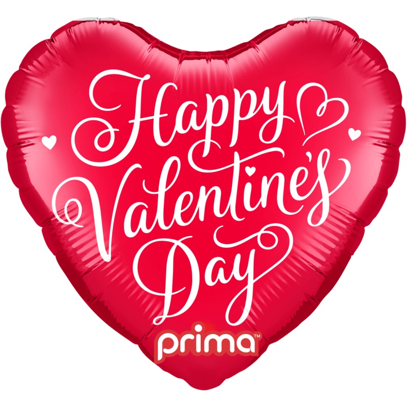 9" Heart Happy Valentine's Day Script (6ct)