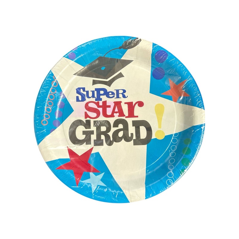 Congrats Grad! Super Star 10.5" Round Plates
