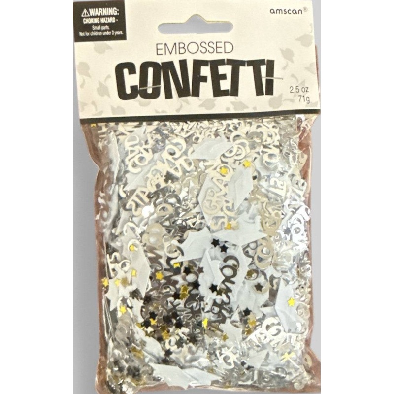 Congrats Grad (White) Confetti 2.05oz - Amscan