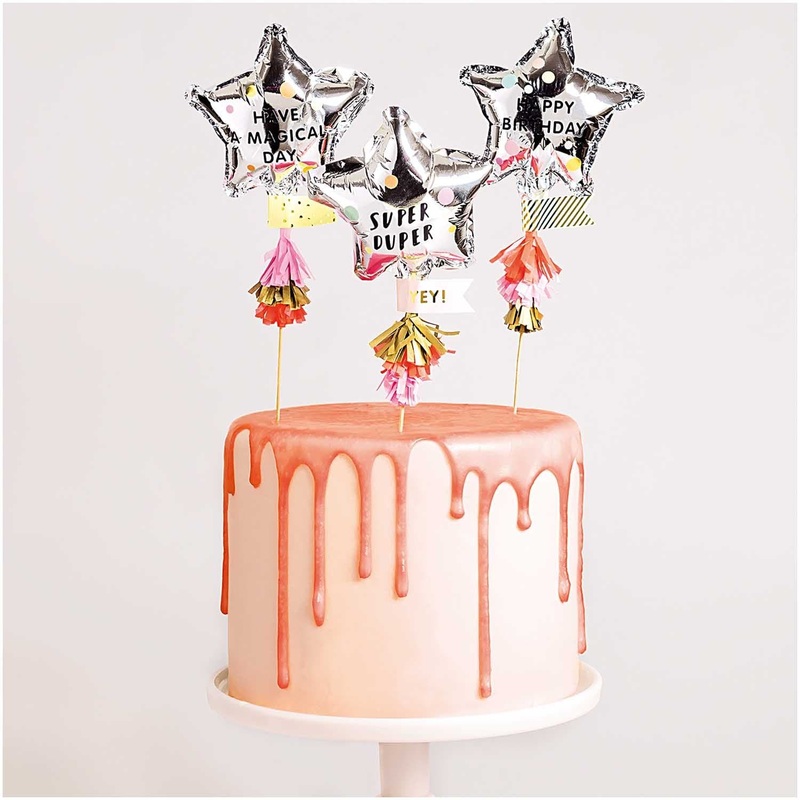 Customisable Cake Topper Balloon Kit - Stars